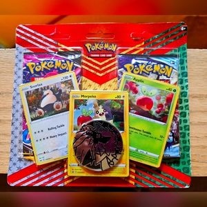 Pokémon TCG: Snorlax, Morpeko & Applin Cards with 2 Booster Packs & Coin